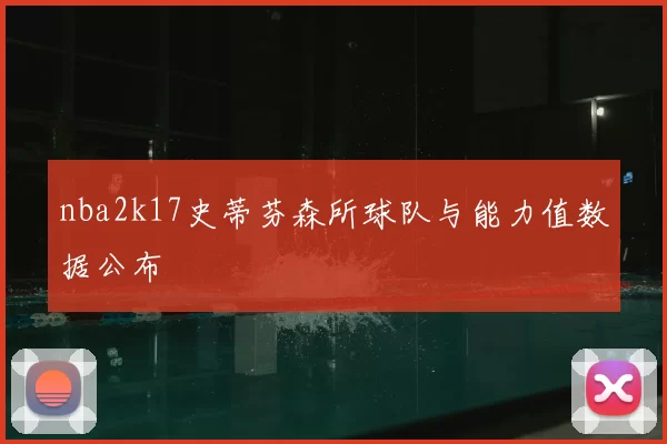 nba2k17史蒂芬森所球队与能力值数据公布
